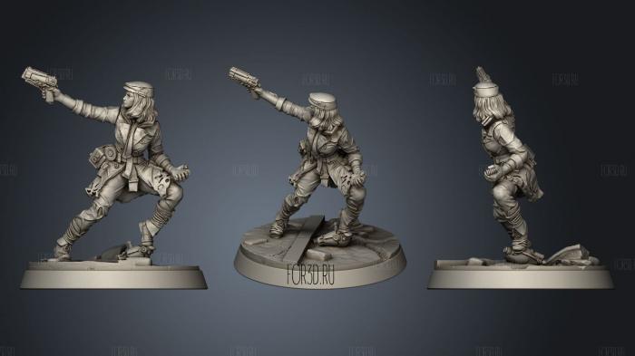 Piper Wright Fallout Wasteland Warfare stl model for CNC