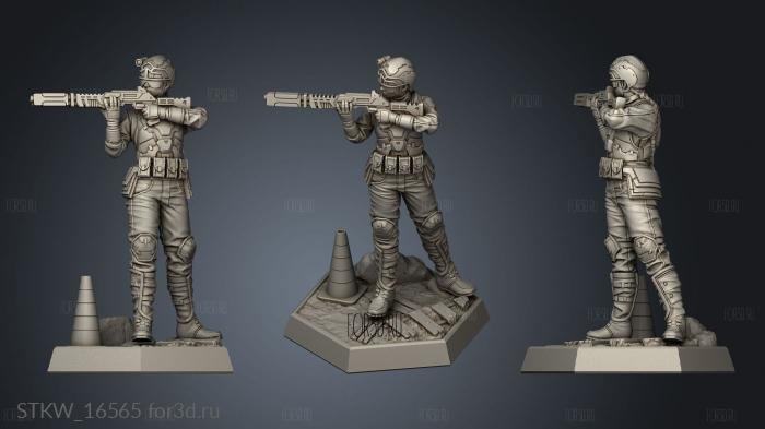 Crisis Exo Force Knight Standing stl model for CNC