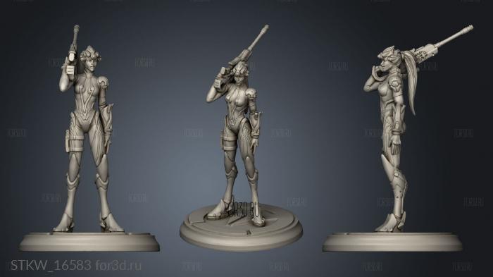 overwatch widowmaker character 3d stl модель для ЧПУ