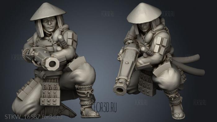 Ozutsu Ashigaru 3d stl модель для ЧПУ