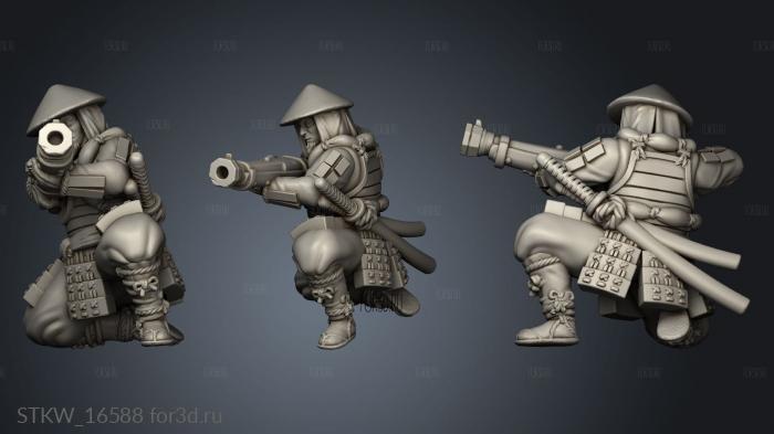 Ozutsu Ashigaru 3d stl модель для ЧПУ