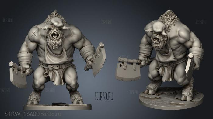 Paint Butcher Minotaur Big 3d stl модель для ЧПУ