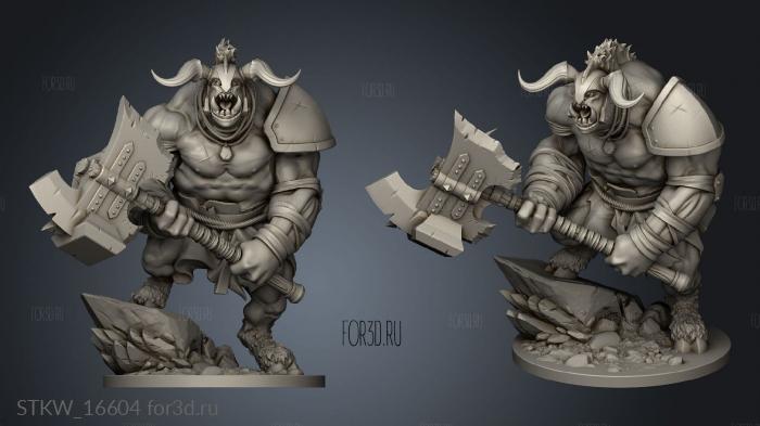 Paint Hulk Minotaur SMALL ax 3d stl модель для ЧПУ