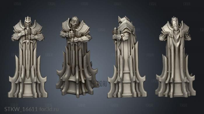 Paladin Chess Black pawn 3d stl модель для ЧПУ