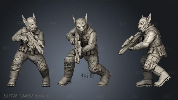 Squad Alien Bothan stl model for CNC