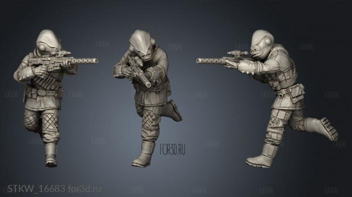 Squad Alien Bothan stl model for CNC