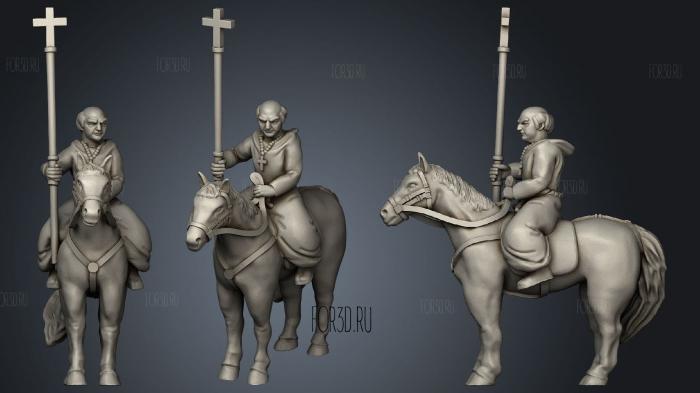 Priest on Horse stl model for CNC