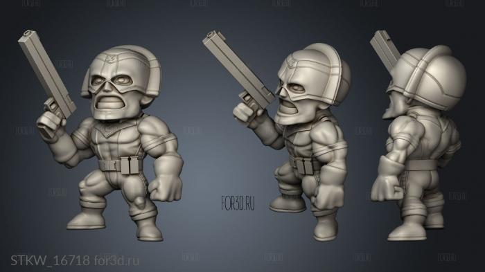 Peacemaker Chibi 3d stl модель для ЧПУ