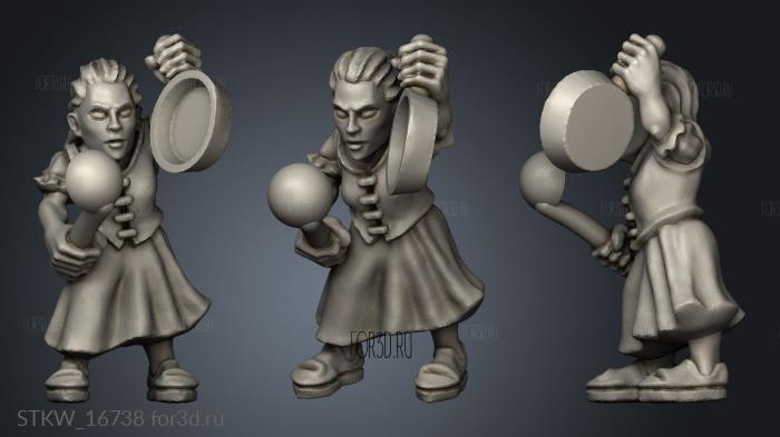 peasant musician 3d stl модель для ЧПУ