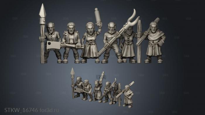 peasants 3d stl модель для ЧПУ