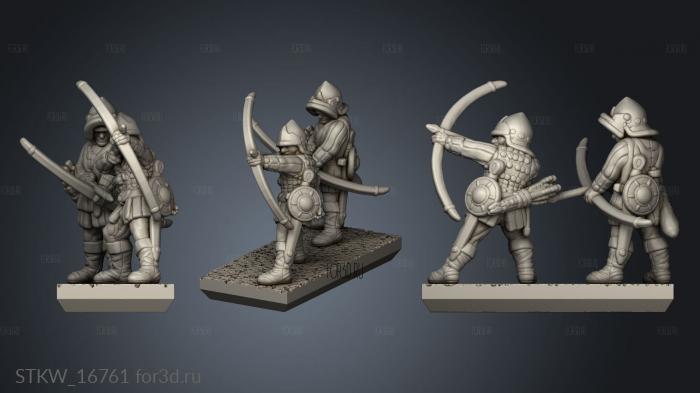 Longbowmen stl model for CNC