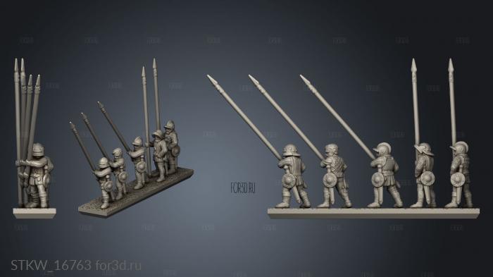 Pikemen stl model for CNC