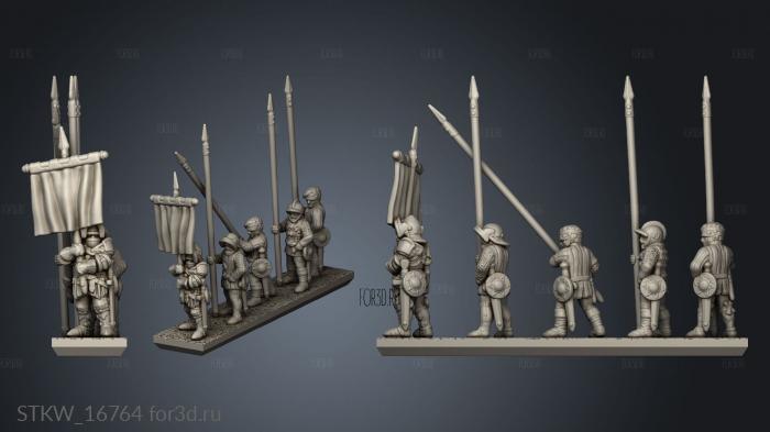Pikemen stl model for CNC