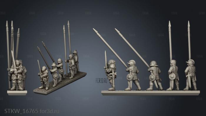 Pikemen stl model for CNC