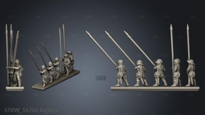 Pikemen stl model for CNC