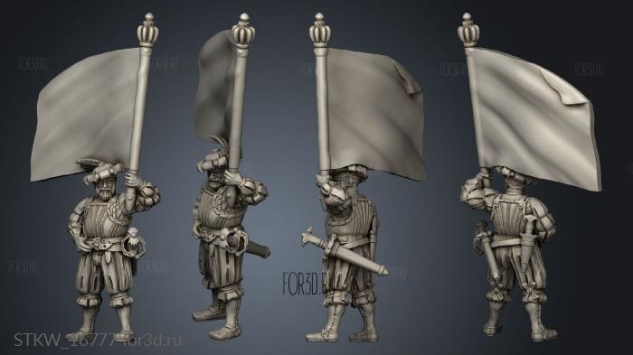 Command on foot Human Bannerman stl model for CNC