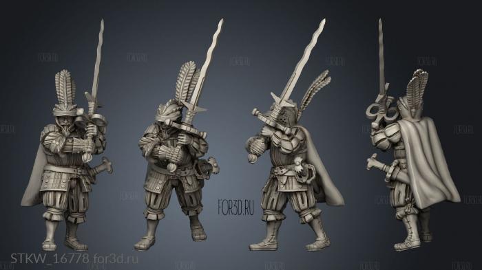 Command on foot Human Commander stl model for CNC