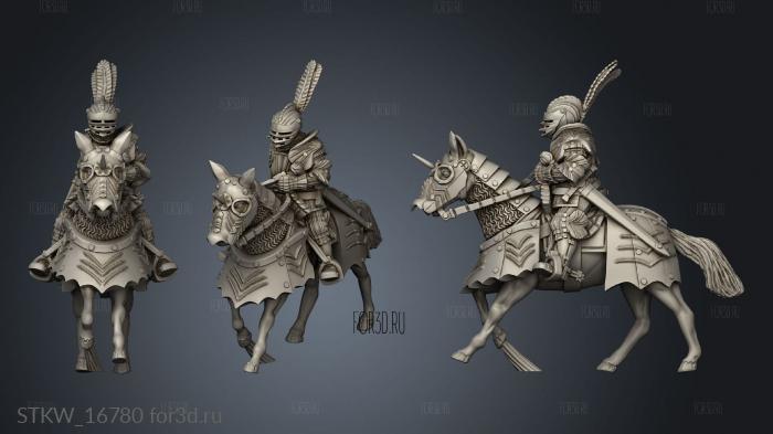 Heavy Cavalry Human stl model for CNC