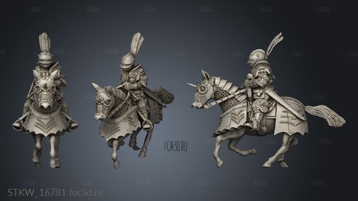 Heavy Cavalry Human stl model for CNC