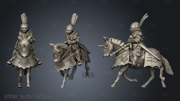 Heavy Cavalry Human stl model for CNC