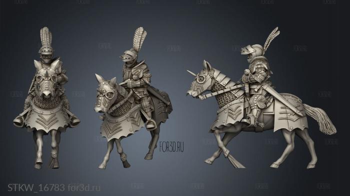 Heavy Cavalry Human stl model for CNC