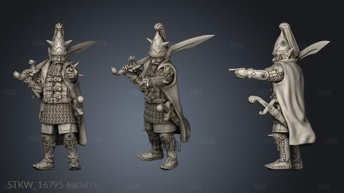 Commander on foot stl model for CNC