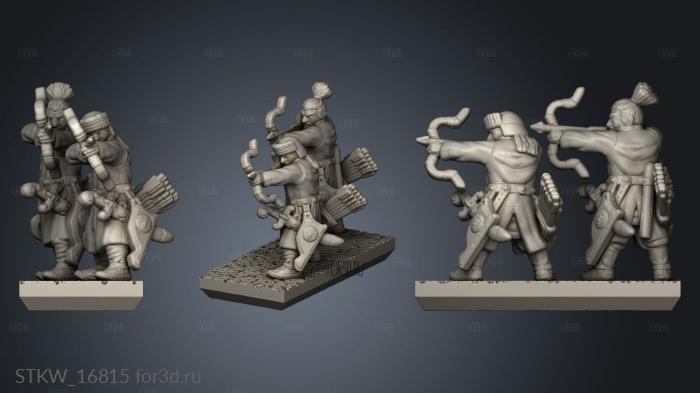 Mongol Humans Bowmen 3d stl модель для ЧПУ