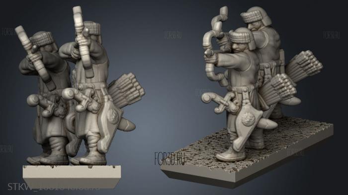 Mongol Humans Bowmen 3d stl модель для ЧПУ