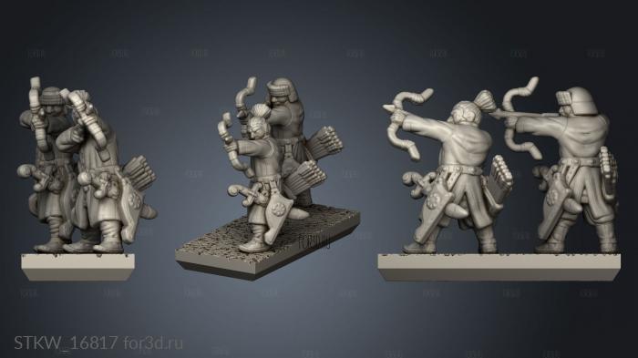 Mongol Humans Bowmen 3d stl модель для ЧПУ