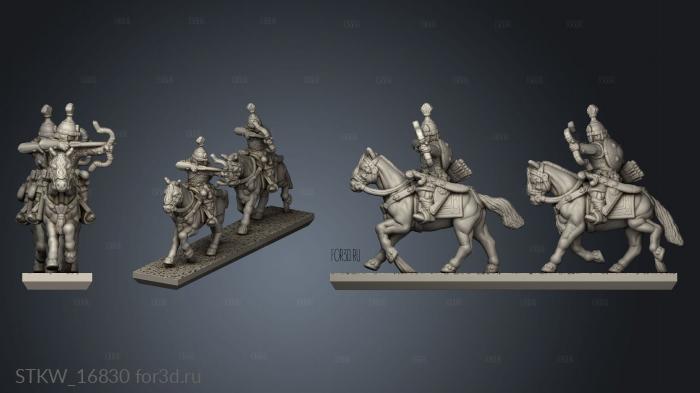 Mongol Humans Mounted archers 3d stl модель для ЧПУ