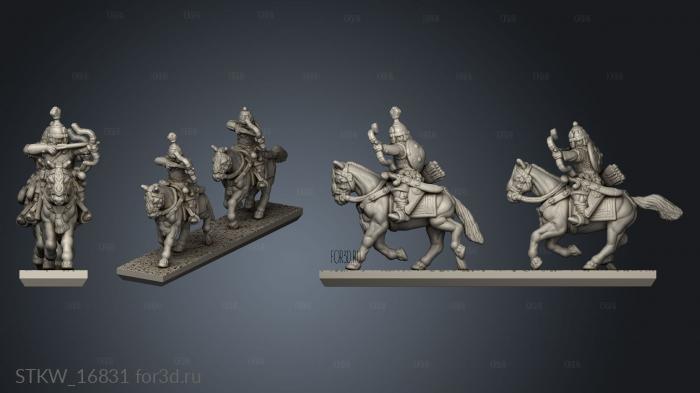 Mongol Humans Mounted archers 3d stl модель для ЧПУ