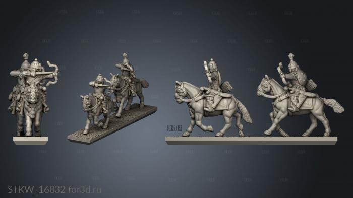 Mongol Humans Mounted archers 3d stl модель для ЧПУ