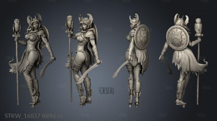 Pegasus and Female Perseus Bubo Warrior 3d stl модель для ЧПУ