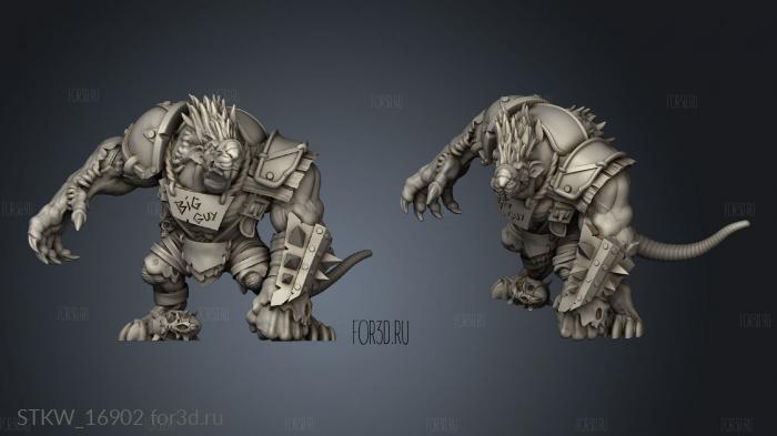 Rat Ogre stl model for CNC