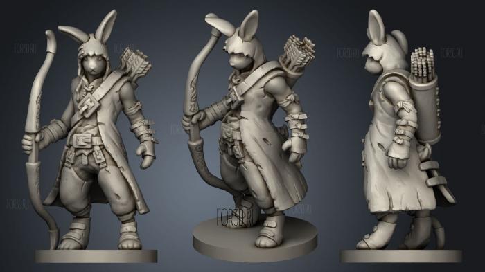 Rabbit Archer stl model for CNC
