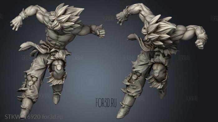 Pictures Goku Vs Zar stl model for CNC