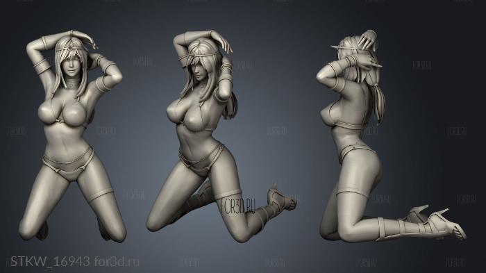 Pillar Woman and NSFW stl model for CNC
