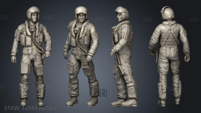 pilot au bras droit stl model for CNC