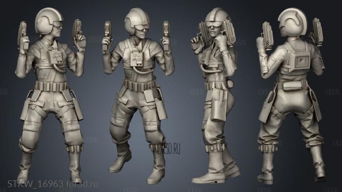 Pilots with helmet stl model for CNC