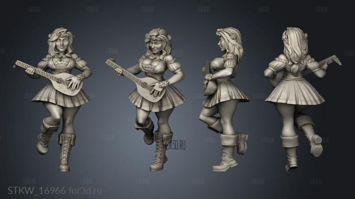 Pin Bard Dungeon stl model for CNC
