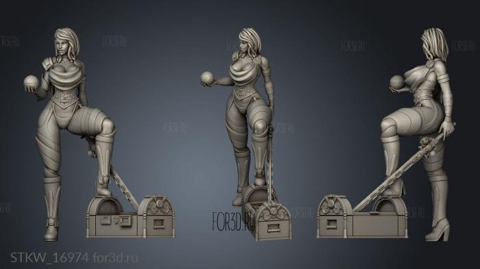 Pirate Booty Diorama Neila chest stl model for CNC