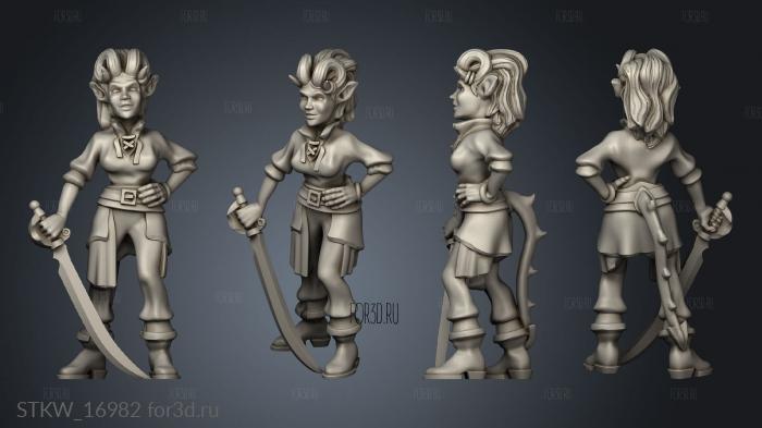 Pirate Demon Touched Female Cutlass 3d stl модель для ЧПУ