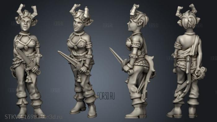 Pirate Demon Touched Female Dual Wield 3d stl модель для ЧПУ