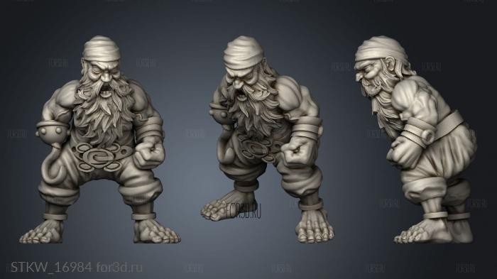 Pirate Dwarf Male Bler 3d stl модель для ЧПУ