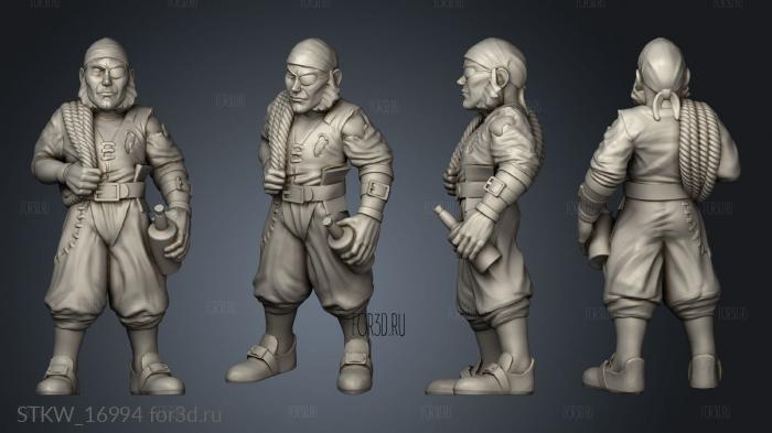 Pirate Human Crewman 3d stl модель для ЧПУ