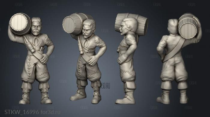 Pirate Human Crewman 3d stl модель для ЧПУ