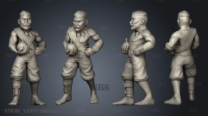 Pirate Human Crewman 3d stl модель для ЧПУ