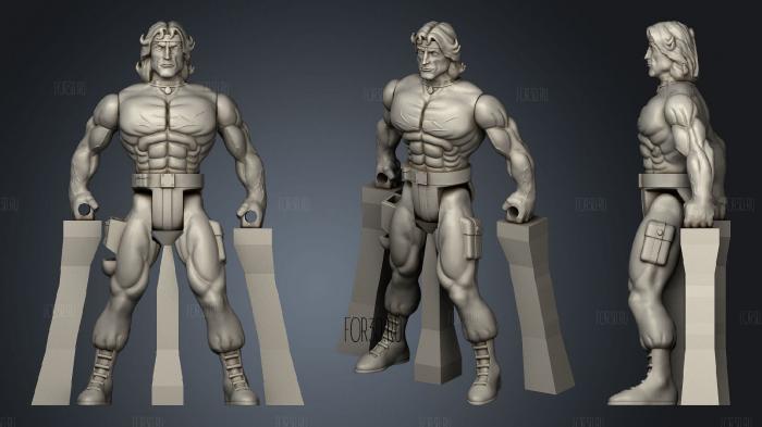 Rambo Toy Biz Style stl model for CNC