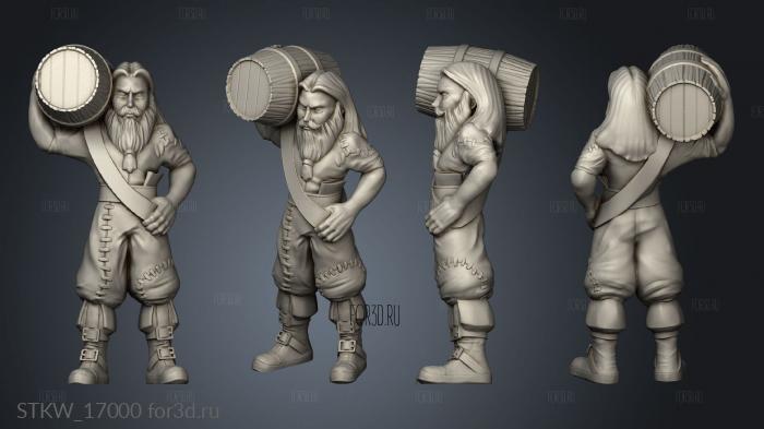 Pirate Human Crewman 3d stl модель для ЧПУ