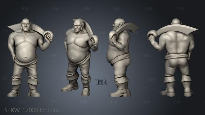 Pirate Human Male Fat 3d stl модель для ЧПУ